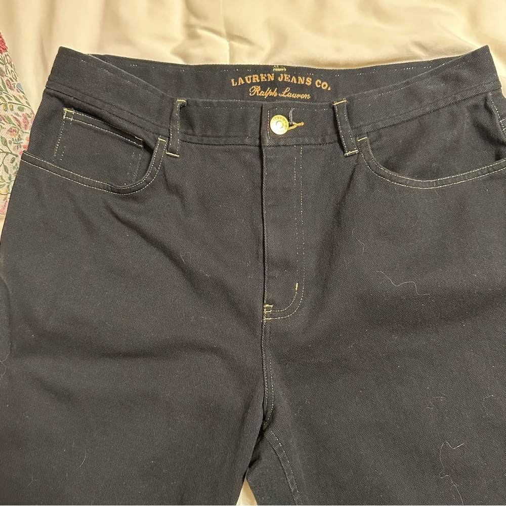 Lauren Ralph Lauren Black Jeans with Gold Thread detailing